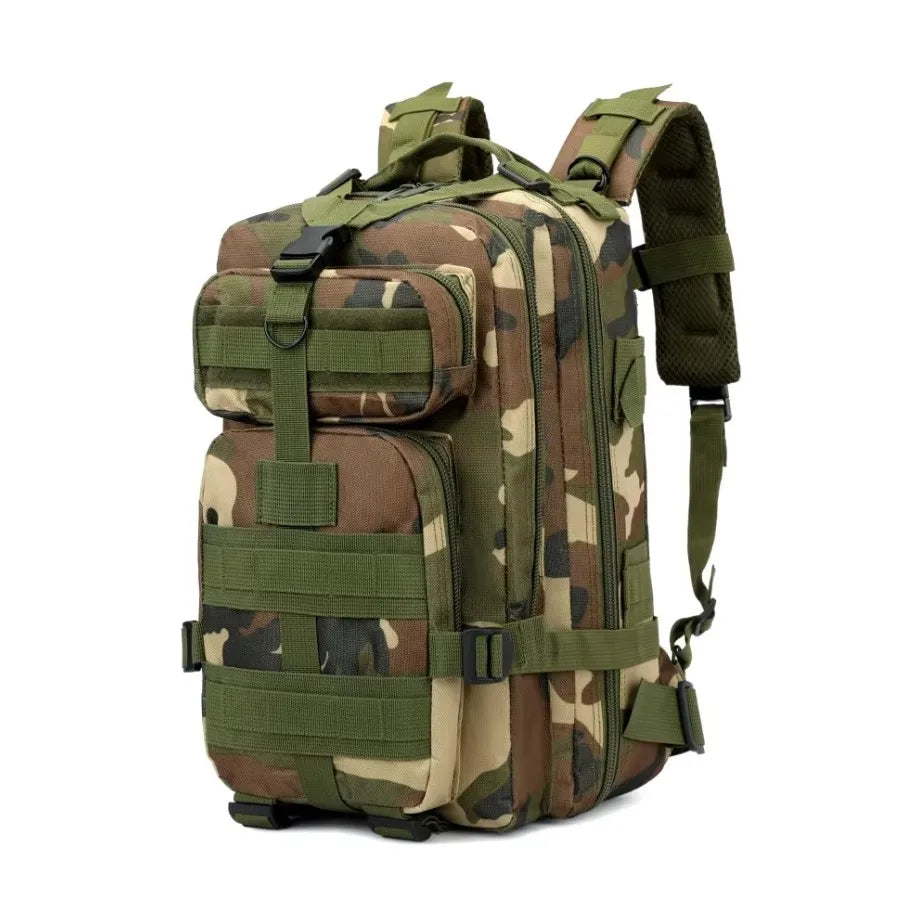 30L Large Duffle Bag, Outdoor Camouflage Backpack for Hiking Camping Travel Fishing Gym Peaceful Pleasures Health and Wellness Rainforest