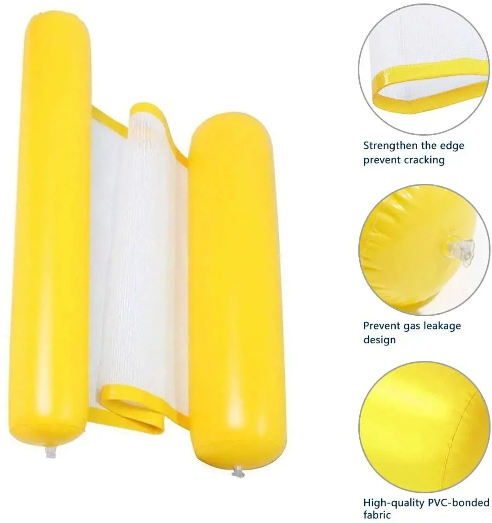 Summer Inflatable Foldable Floating Row Swimming Pool Water Hammock Air Mattresses Bed Beach Water Sports Lounge Chair Float Peaceful Pleasures Health and Wellness
