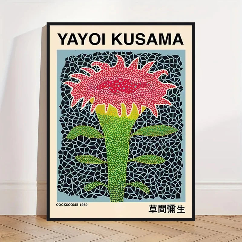 Yayoi Kusama Abstract Pumpkin Canvas Wall Art Print | Unframed