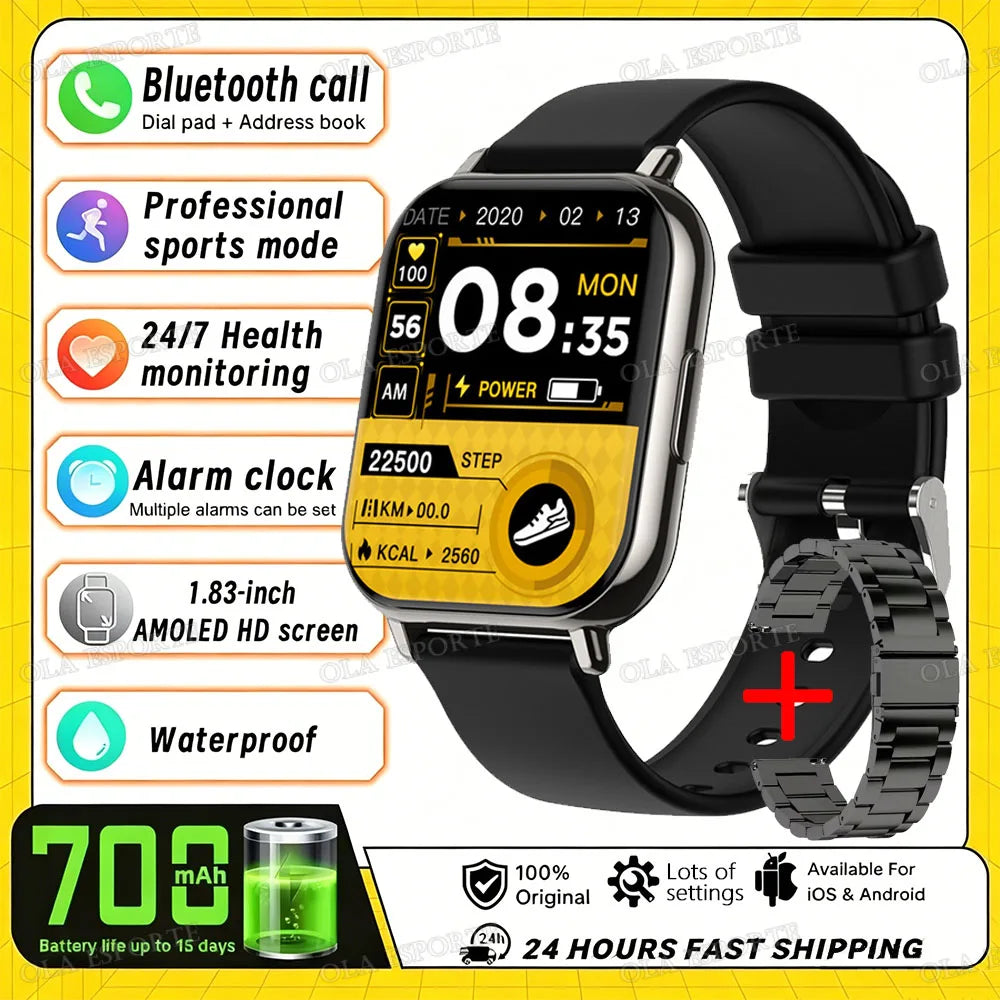 HW12 Smart Watch – Bluetooth Calling, Heart Rate & Fitness