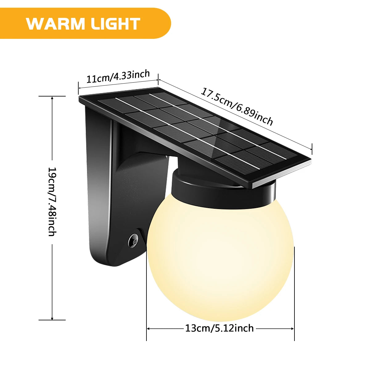 Solar Wall Lights Outdoor IP65 Waterproof | Adjustable LED