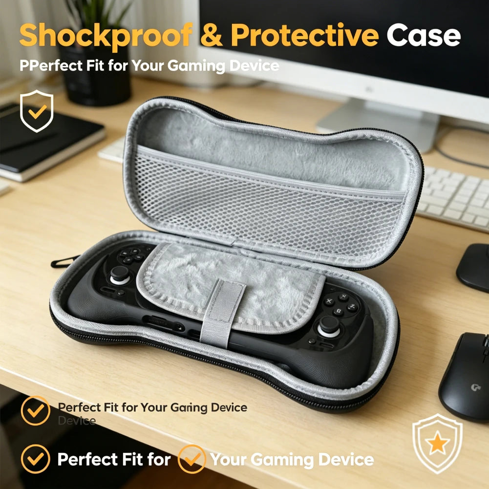 For Retroid Pocket 6 Handheld Grip Storage Bag with Mesh Bags RP6 Game Console Grip Bag Anti-Scratch Shockproof Console Sleeve Peaceful Pleasures Health and Wellness