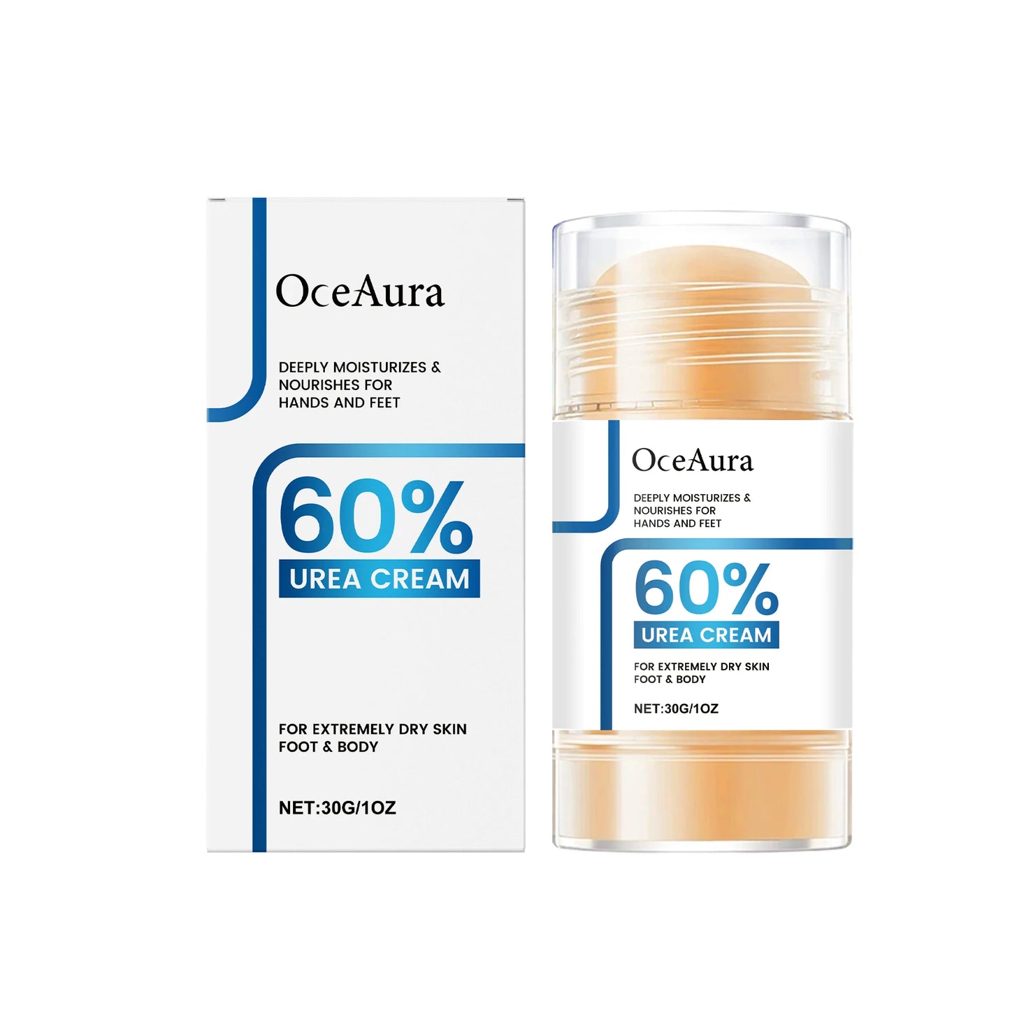 OceAura 60% Urea Foot Cream Stick | Heel & Dry Skin Care
