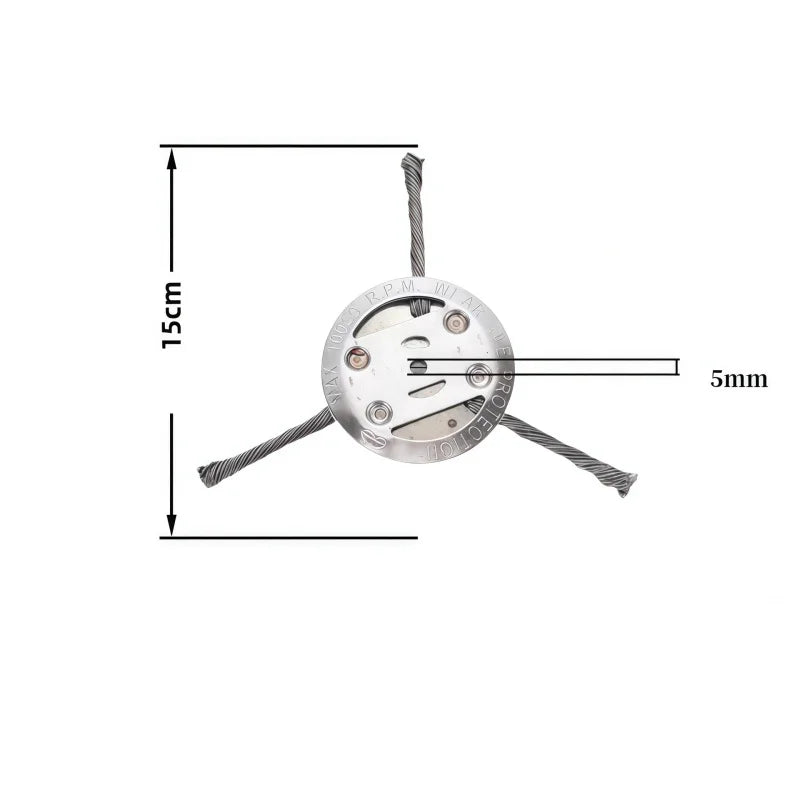 Steel Wire Wheel Weed Brush Trimmer Head – Moss & Rust Removal