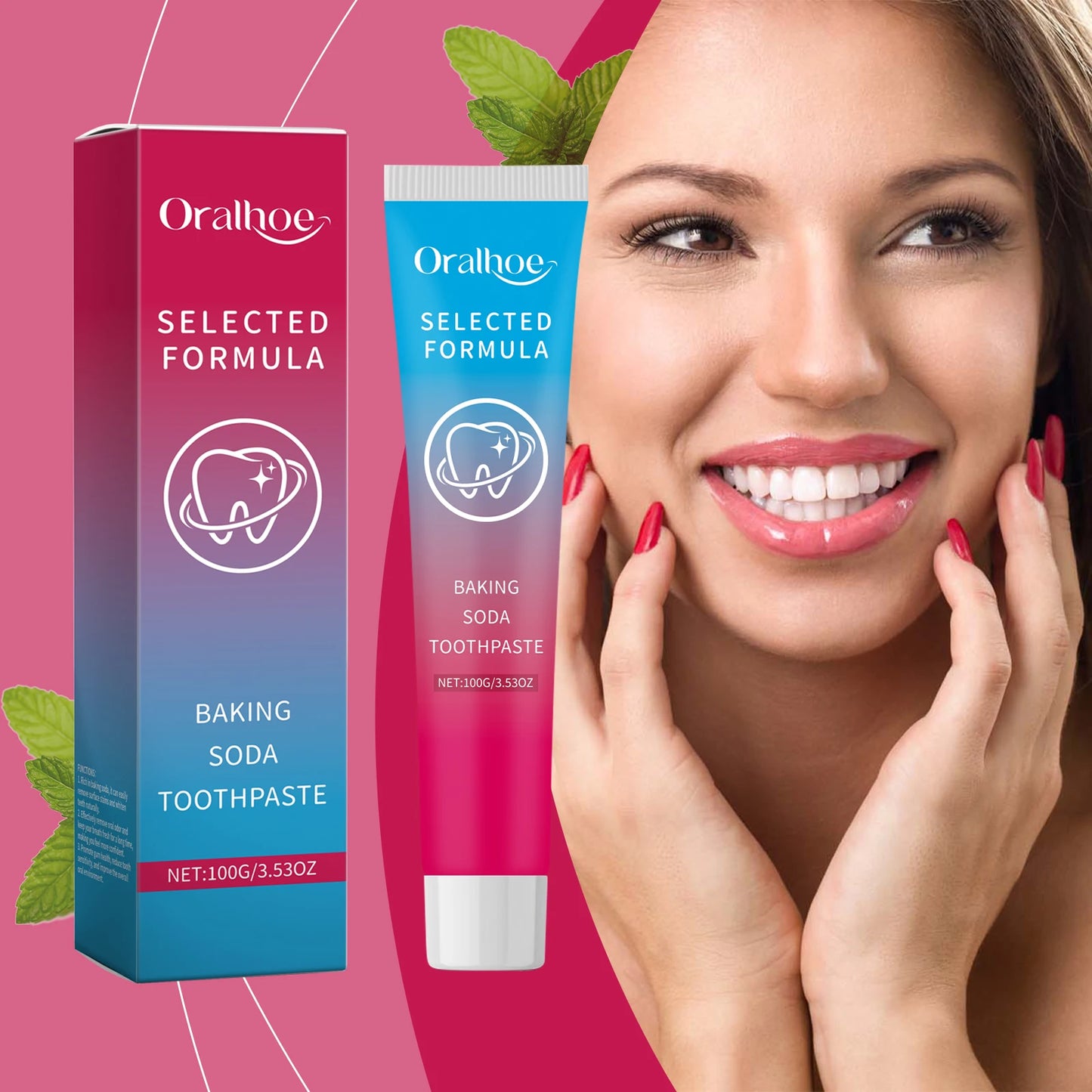 Oralhoe Baking Soda Toothpaste – Mint, Whitening & Anticavity