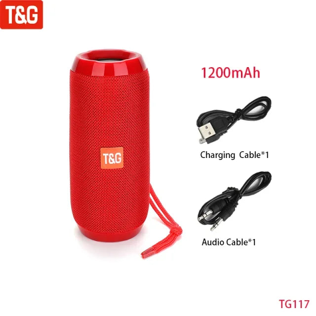 T&G Portable Bluetooth 5.3 Speaker | FM Radio, Bass, TWS