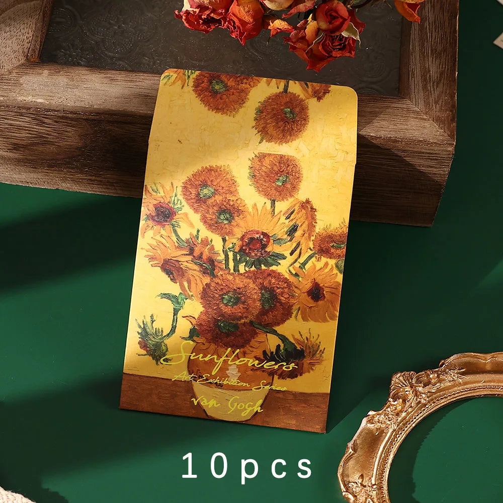 Oil Painting Thick Letterhead Envelope Greeting Card Love Letter