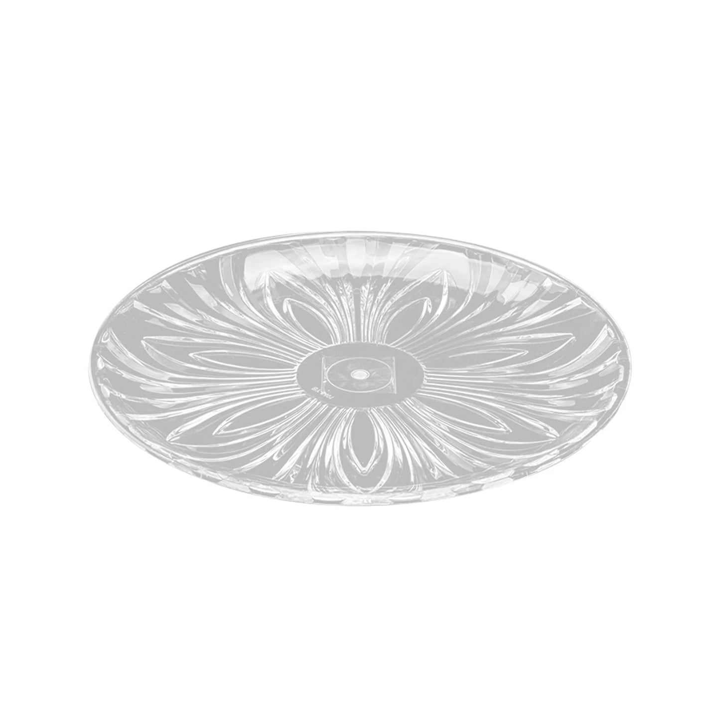 Clear Embossed Fruit & Snack Serving Tray | PET Plate 15–30cm