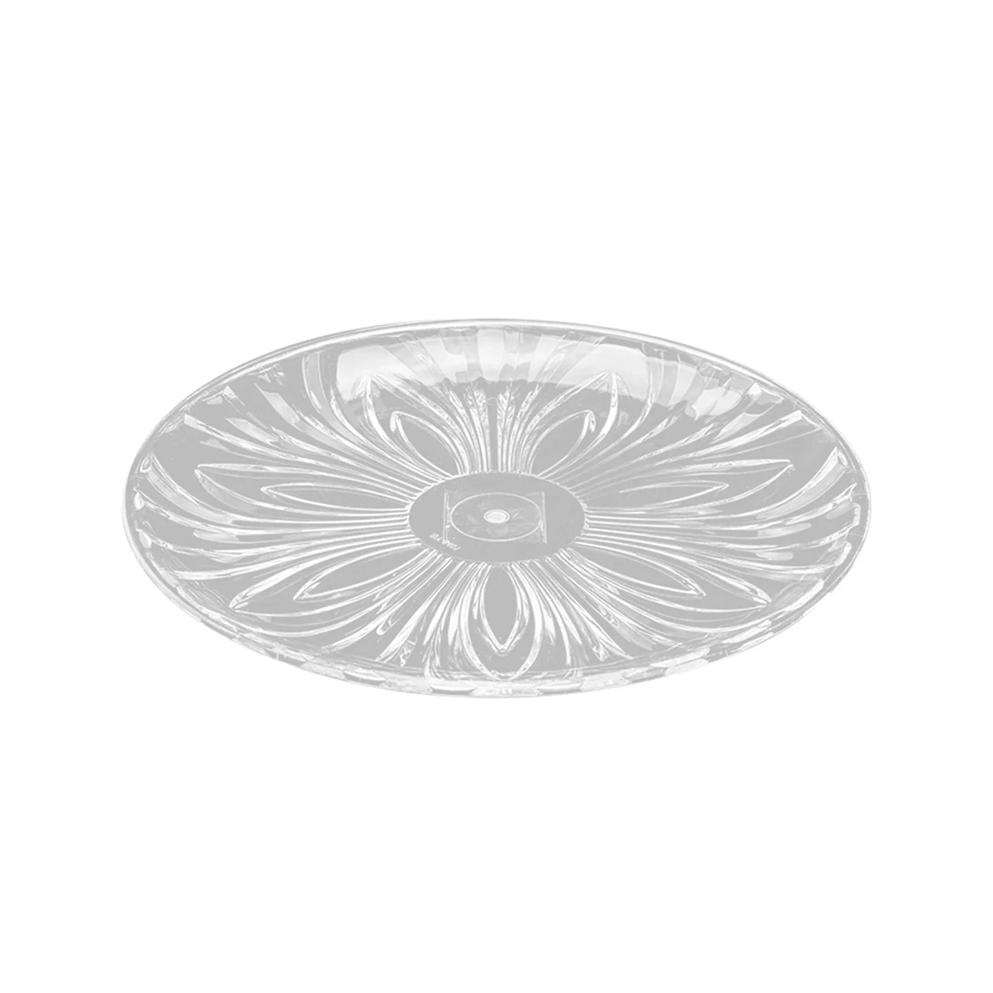 Clear Acrylic Snack & Fruit Serving Tray | Round PET Plate