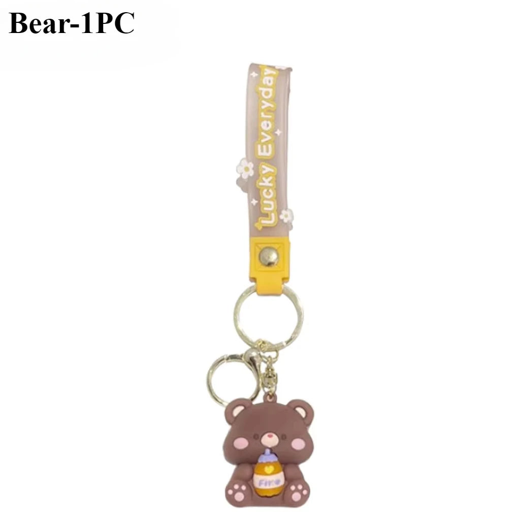 Luck Drinks PVC Cartoon Keychain | Cute Bag Charm & Gift