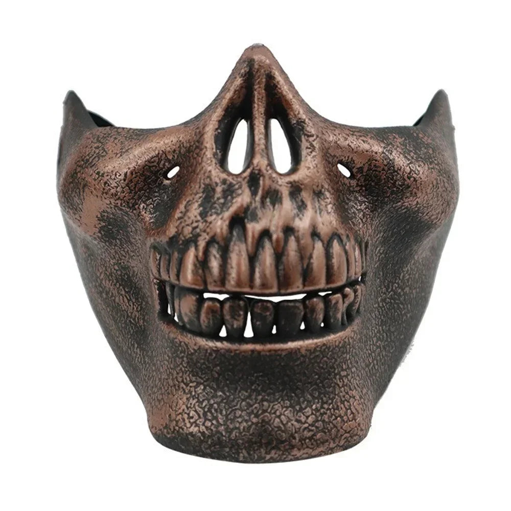Halloween Skeleton Warrior Half Face Mask | Skull Cosplay
