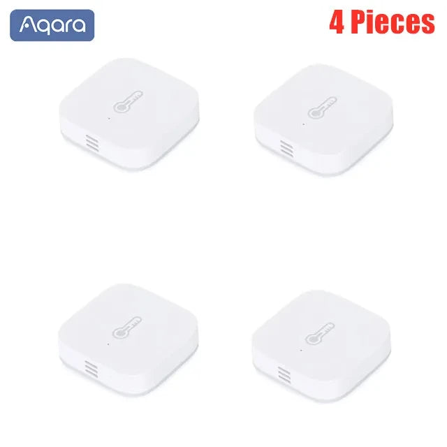 Aqara Temperature Humidity Sensor Zigbee Smart Air Pressure Humidity Sensor Environment Smart Control for Xiaomi Mi Hom Homekit Peaceful Pleasures Health and Wellness Aqara Sensor 4 Pcs China Mainland