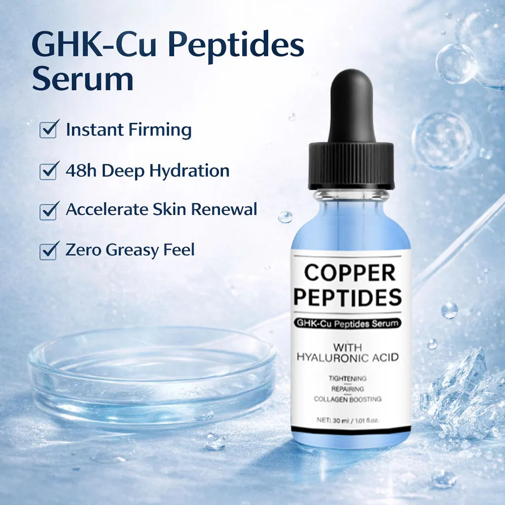 Copper Peptides Serum for Face,Tightening, Soothing,Colagen Boosting with Hyaluronic Acid Skin Care,30ml Serum for Women Peaceful Pleasures Health and Wellness