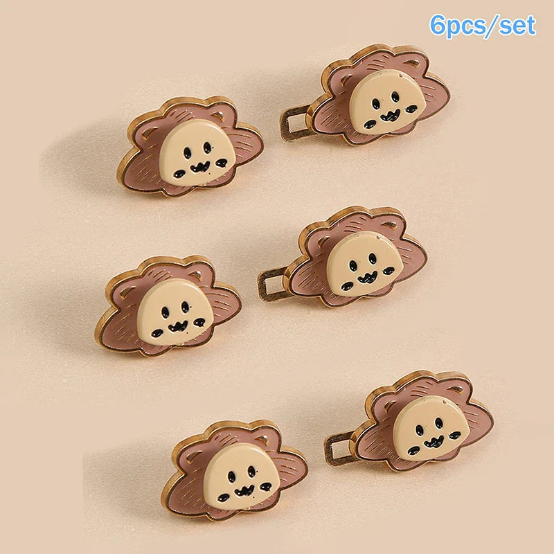6-Pack Cartoon Lion Metal Waist Tightener Pants Clips