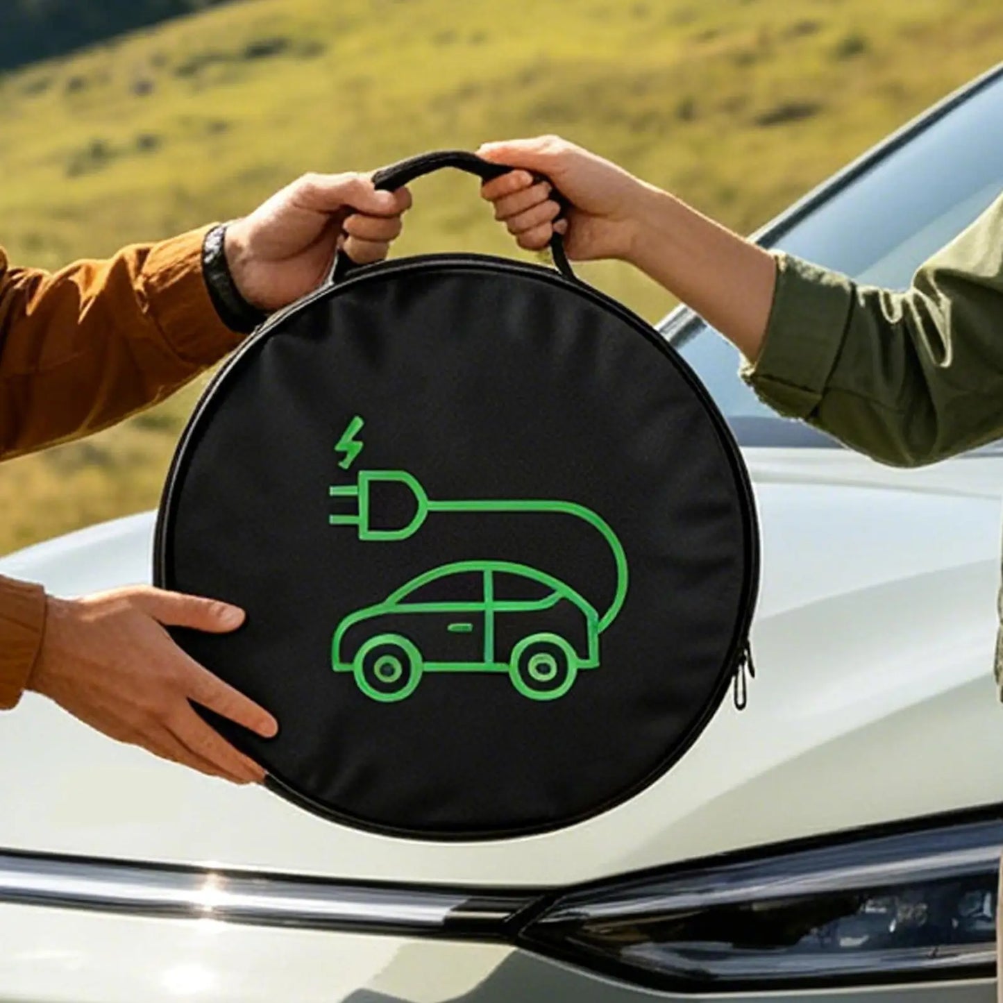 EV Charging Cable Storage Bag – Waterproof Oxford Organizer