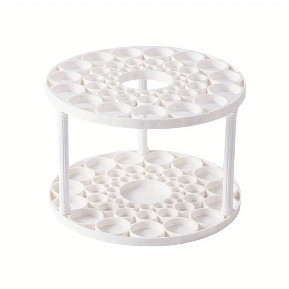 360° Rotating Makeup Brush Holder – Large Capacity Organizer