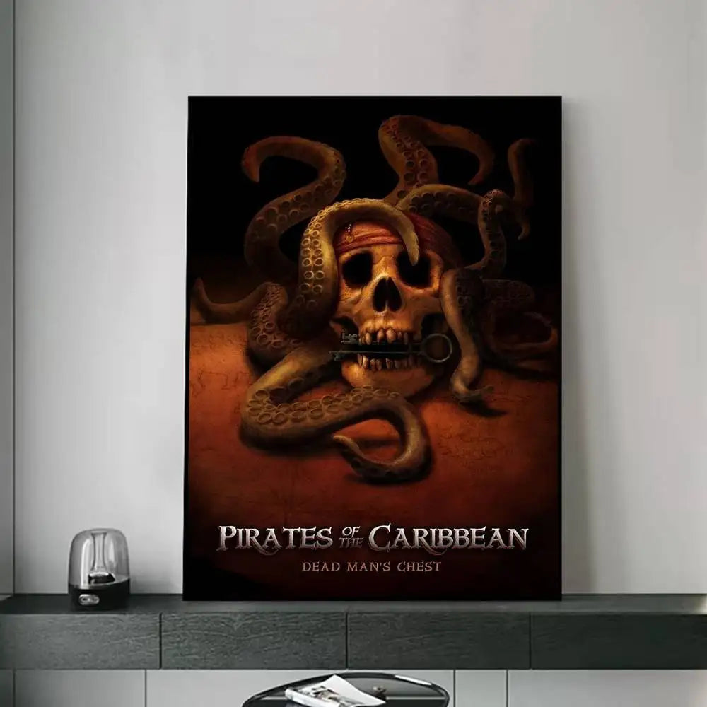 P-Pirates of the C-Caribbean Poster for Modern Decor in Home Offices, Bedrooms, Living Rooms, Kitchens, Bathrooms. Peaceful Pleasures Health and Wellness z7 40x60cm Unframed