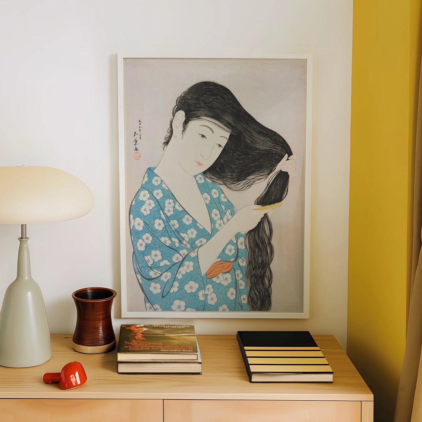 Minimalist Japanese Women Canvas Wall Art Print | Home Decor