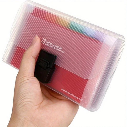 A6 13-Pocket Accordion File Organizer with Button Closure Accordion File Organizer Peaceful Pleasures Health and Wellness
