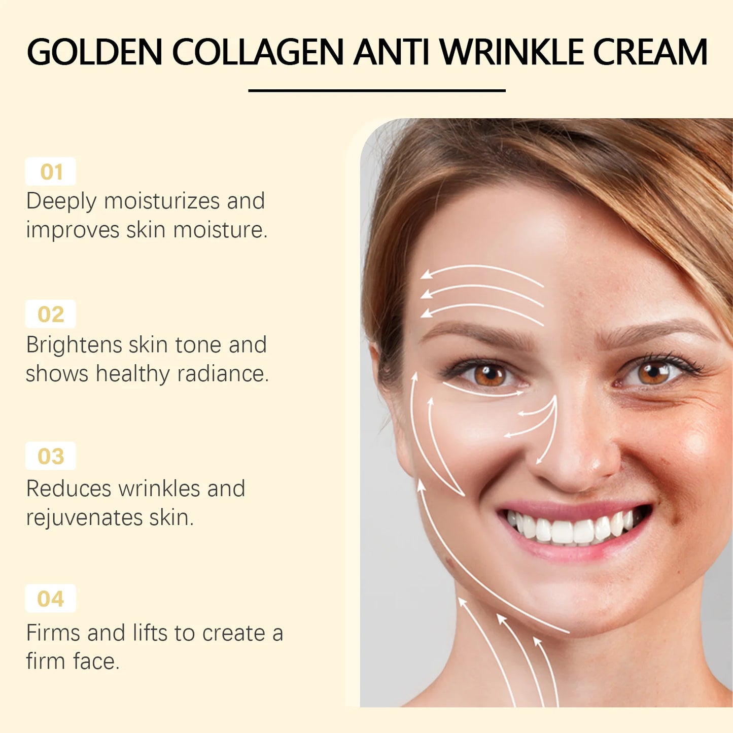 24K Gold Collagen Face Cream – Anti-Aging, Firming & Brightening