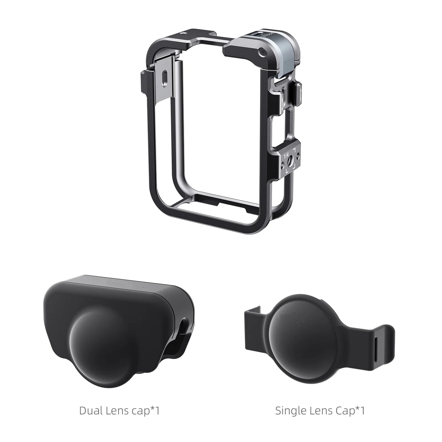 Quick Release Camera Protection Frame For DJI OSMO 360 Camera Aluminum Alloy Protective Frame Lens Protective Case Peaceful Pleasures Health and Wellness gray