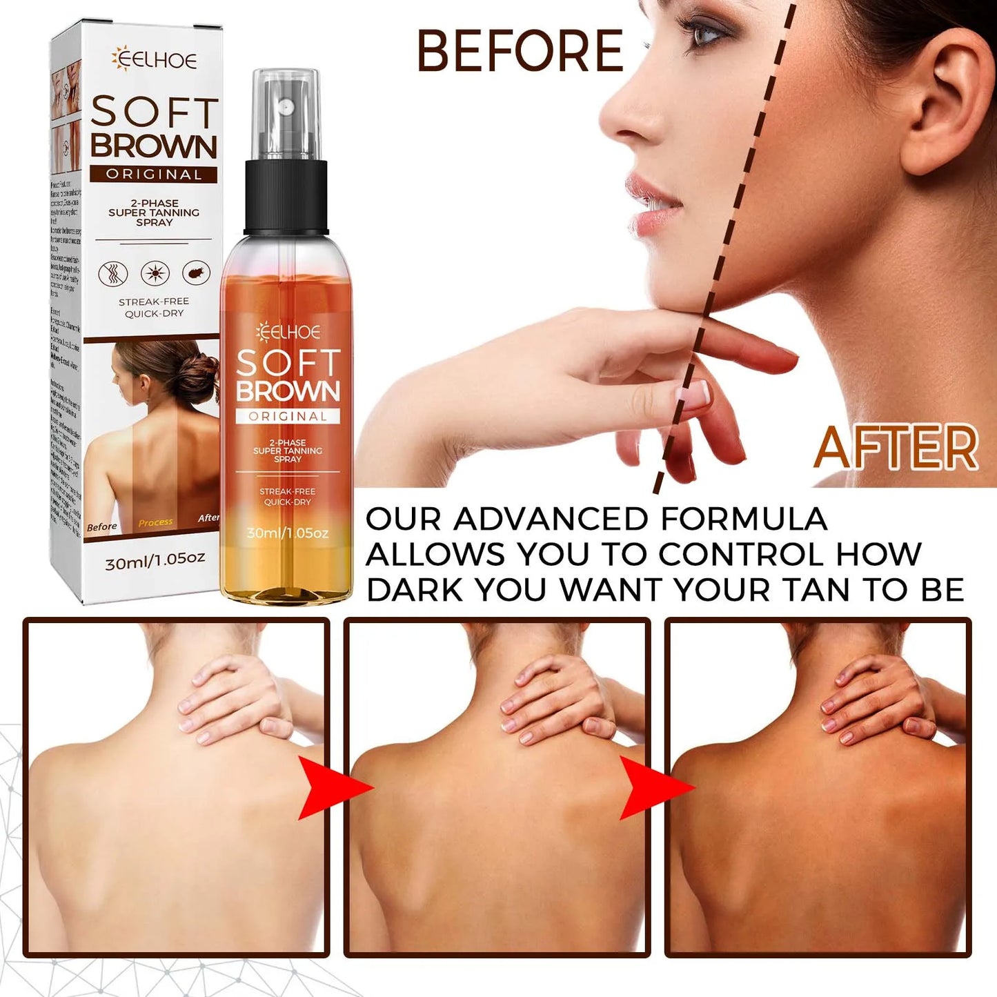 Self Tanning Spray – Natural Bronze Sunless Tanner 30ml