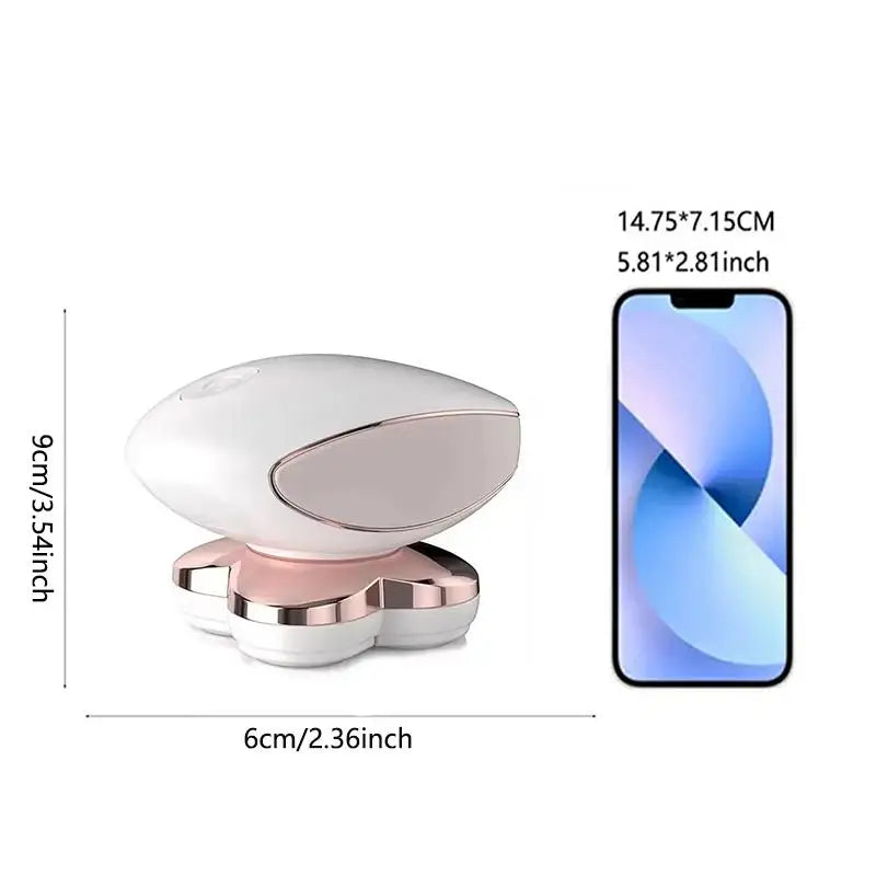 Waterproof facial hair trimmer and facial cleansing machine - USB rotating charging mini portable hair removal device Peaceful Pleasures Health and Wellness