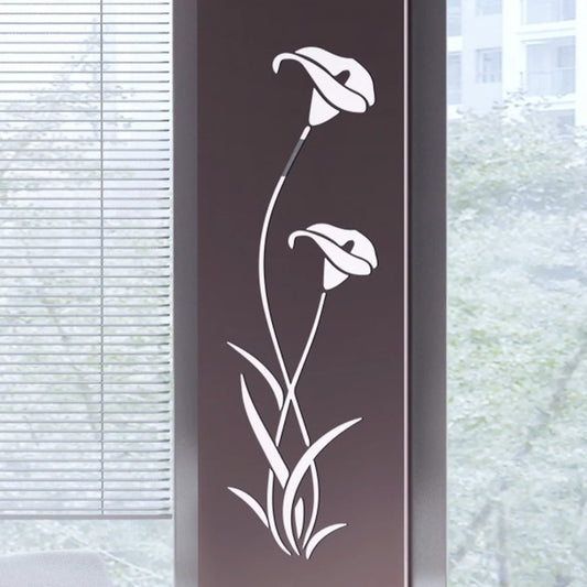 Acrylic Mirror Wall Stickers Small Flowers 3D Decor Reflector Peaceful Pleasures Health and Wellness
