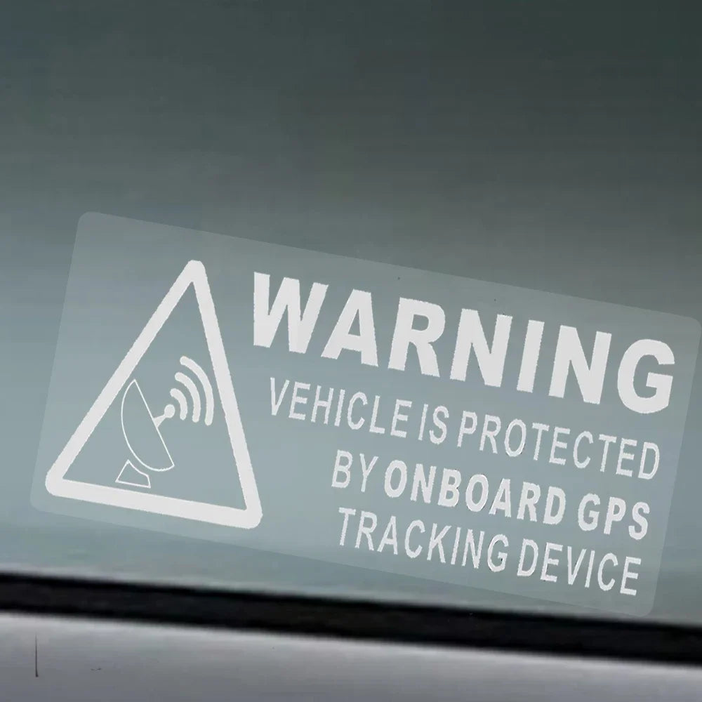 4X WARNING On Board GPS Tracking Device Vehicle Sign Sticker Protected By Car Van Boat Taxi Safety Alarm Dash Decal Peaceful Pleasures Health and Wellness