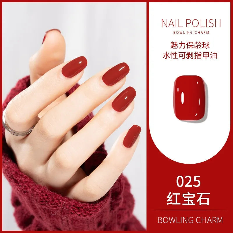 40 Colors Water-Based Nail Polish | Quick Dry No-Lamp Tearable