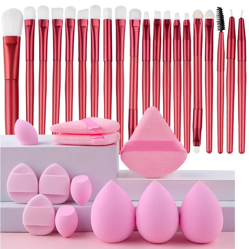 RUNTOIN 20Pcs Eyeshadow Brush Set – Blending & Shader Eyeshadow Brush Set Peaceful Pleasures Health and Wellness M-20RED-12PK