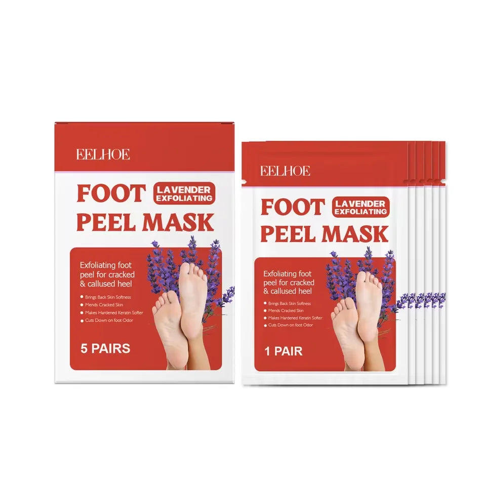 Lavender Foot Peel Mask – Exfoliating Foot Mask 5 Pairs