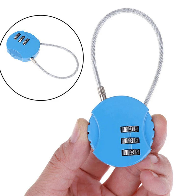 Password Lock Steel Wire Rope Password Locks Padlock Luggage Bicycle Spherical Locks Cartoon Password Padlocks Peaceful Pleasures Health and Wellness