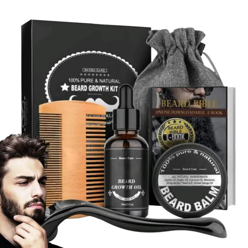 Eelhoe 5-Piece Beard Growth & Grooming Kit for Men