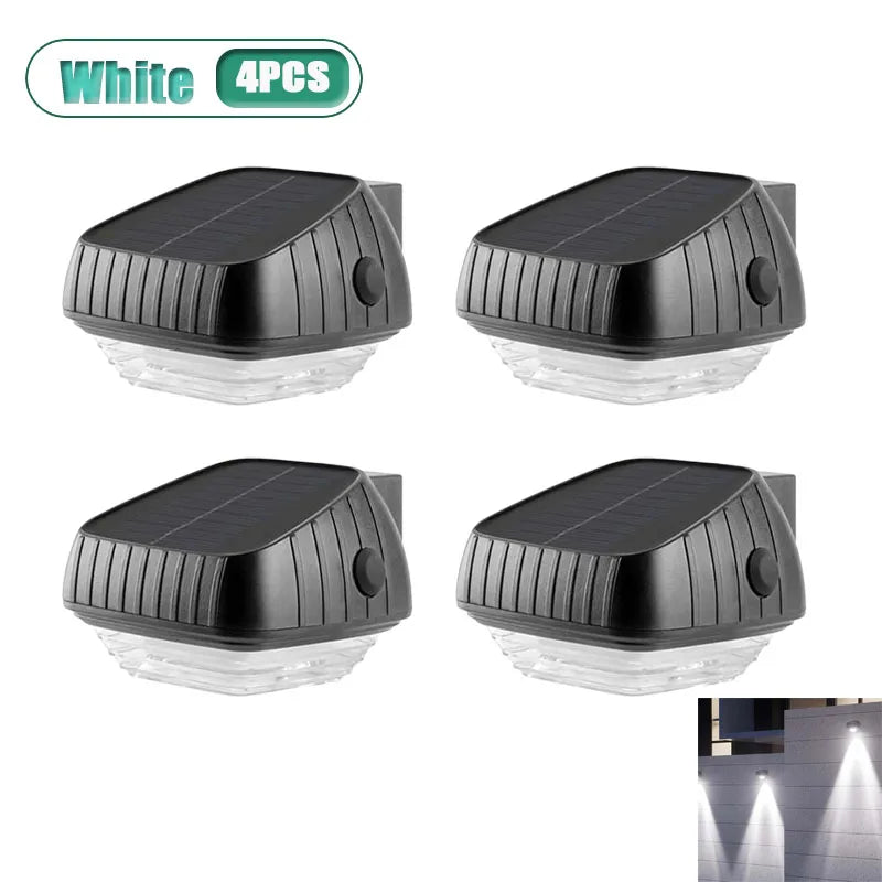Solar Waterproof Outdoor Wall Lights – Garden Fence Patio Lamp