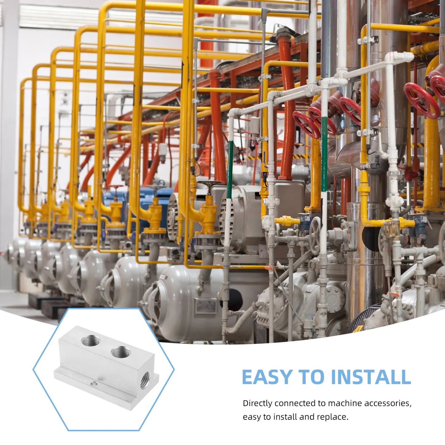 T-Shaped Air Distribution Manifold Multi-Channel Compact Design Easy Installation Pneumatic Flow Dividing Manifold Gas Splitter Peaceful Pleasures Health and Wellness