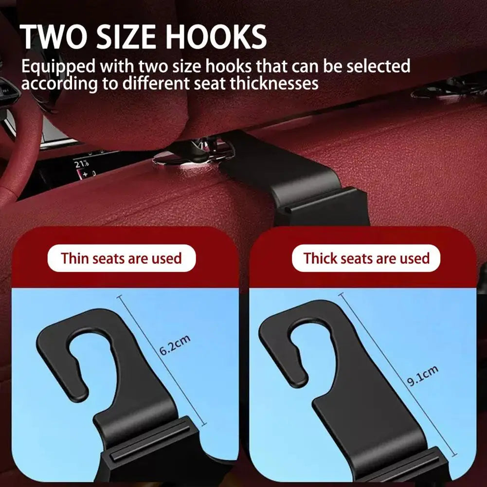 Car Seat Headrest Hook Hanger & Cup Holder Organizer