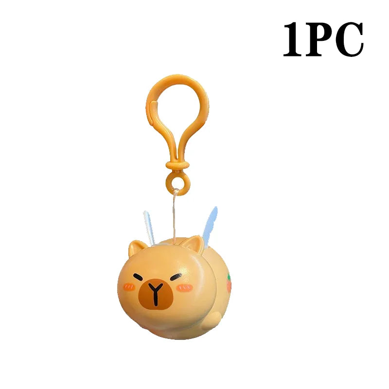 Capybara Pull String Flying Keychain Bag Charm Toy | 1–20 PCS