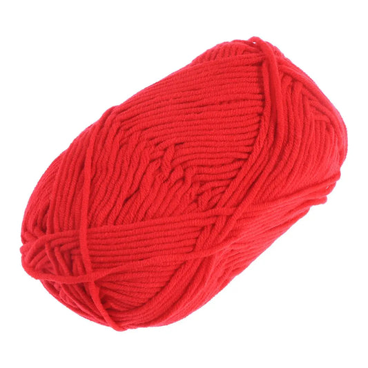 Red Milk Wool Yarn Cotton Chunky Hand Woven Crochet Knitting Wool Yarn Warm Yarn For Sweaters Hats Scarves DIY Making Craft Tool Peaceful Pleasures Health and Wellness