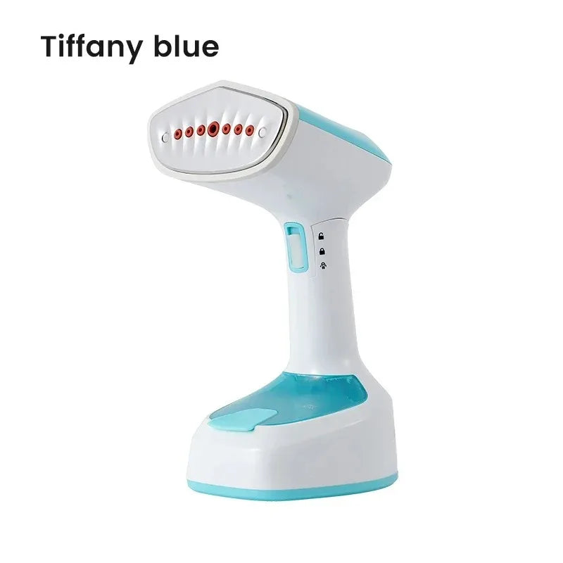 1500W Foldable Electric Handheld Fast-Heat Garment Steamer Steam Iron for Household Travel Fabric Care Peaceful Pleasures Health and Wellness Blue EU