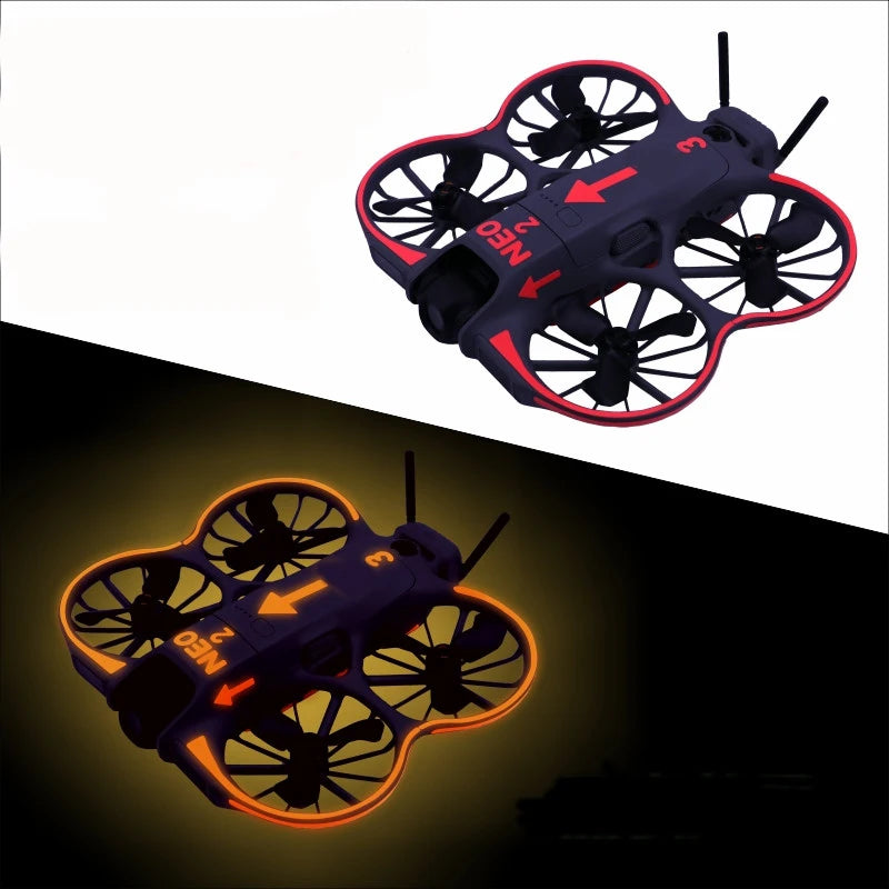 Glowing Decorative Sticker Kit For DJI NEO2 Waterproof Skin Sticker Anti-Scratch Protective Film For DJI Neo2 Accessories Peaceful Pleasures Health and Wellness