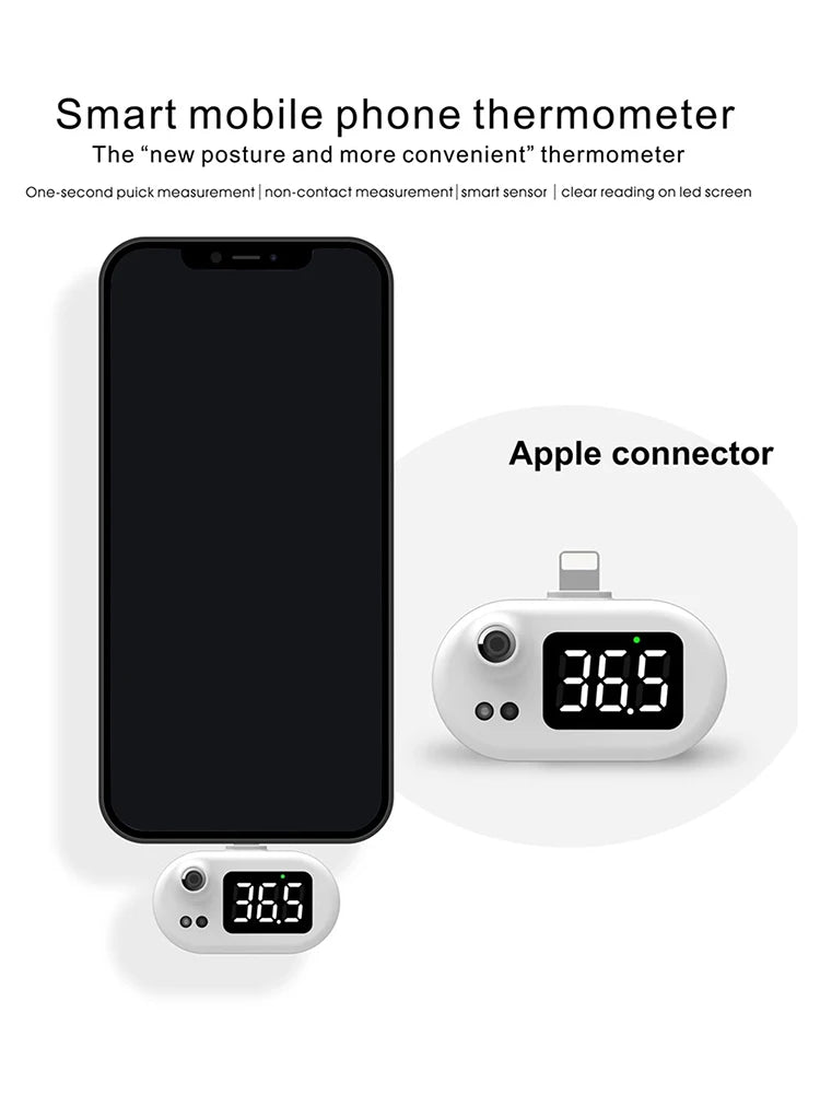 Phone Thermometer Accurate Measurement Portable USB Smart Thermometer Sensor for Portable Mobile Thermometer Phone Thermometer Peaceful Pleasures Health and Wellness