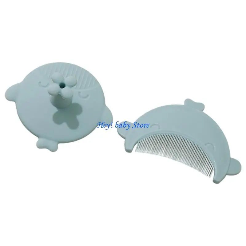 Baby Scalp Massage Shampoo Brush & Soft Comb Set – Silicone