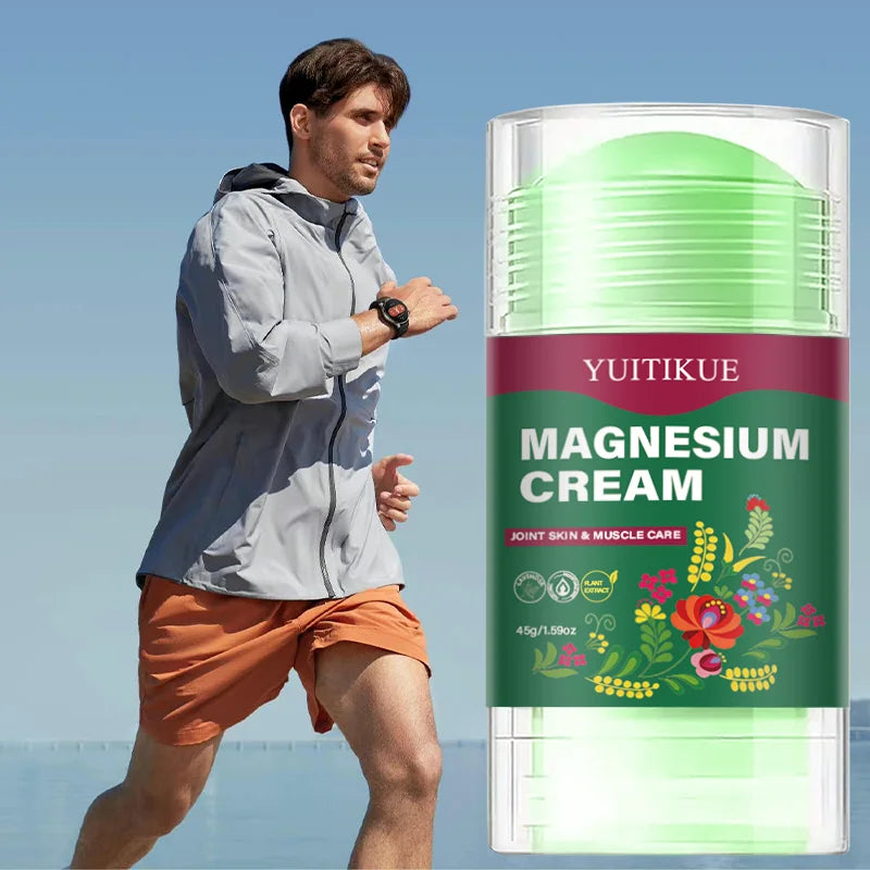 Yuitikue Magnesium Cream Stick, 45g Joint Skin & Muscle Care Cream with Plant Extracts, Soothing Relief for Sore Muscles Peaceful Pleasures Health and Wellness