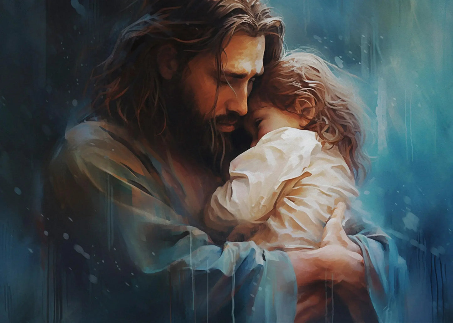 Jesus Christ Divine Hand Retro Canvas Wall Art | Religious Décor