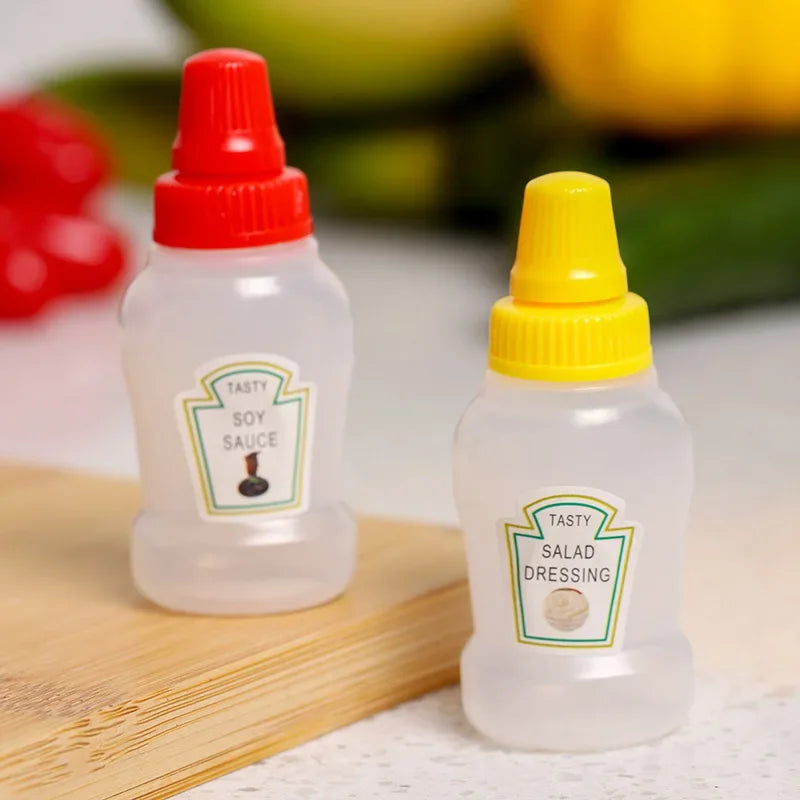 Portable Mini Sauce Squeeze Bottles | Refillable Condiment Set