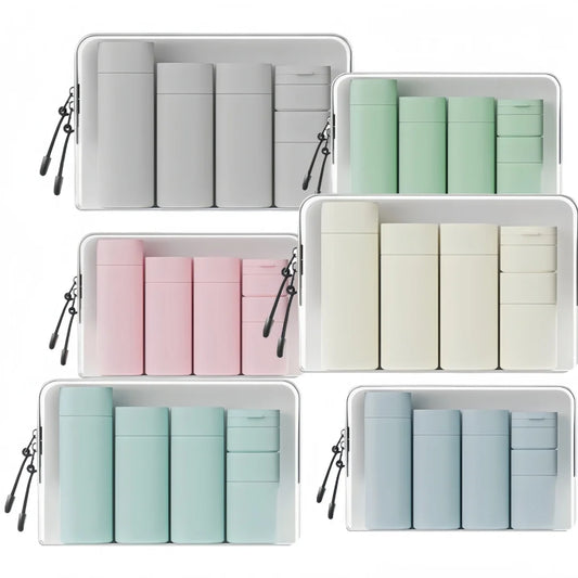 Travel Bottles Set, Silicone Squeezable Containers, Refillable Travel Accessories for Conditioner, Shampoo, Lotion & Body Peaceful Pleasures Health and Wellness