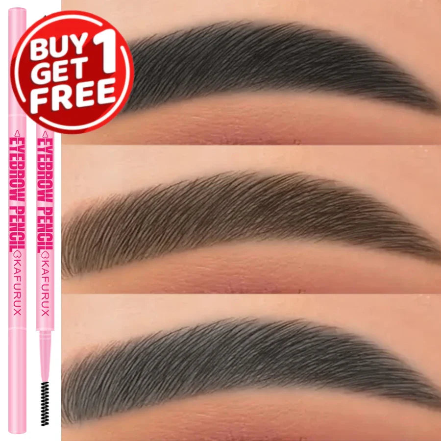 KAFURUX 6-Color Ultra-Fine Waterproof Eyebrow Pencil & Brush