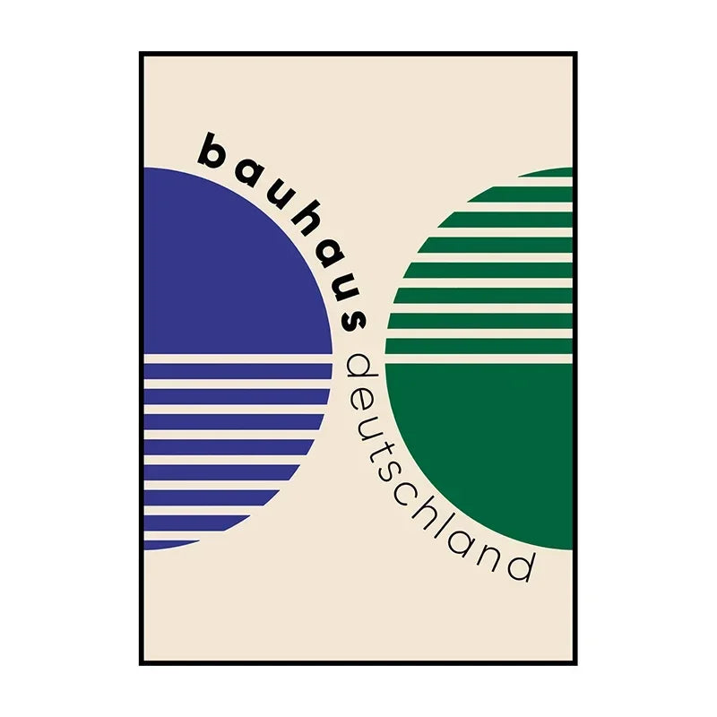 Bauhaus Exhibition Poster Minimalist Vintage Canvas Wall Art