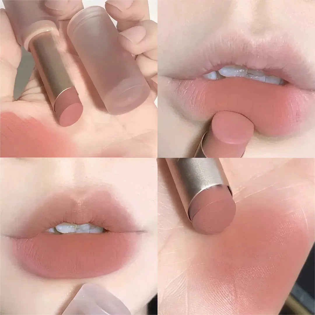 Velvet Matte Lipstick – Waterproof Nude Lip Tint | Non-Stick Cup
